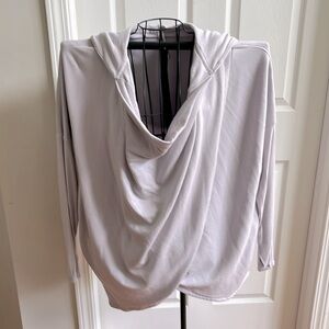 Athleta Purana Wrap Hooded Sweatshirt in light lilac